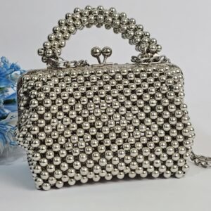 شنطة خرز رمادي